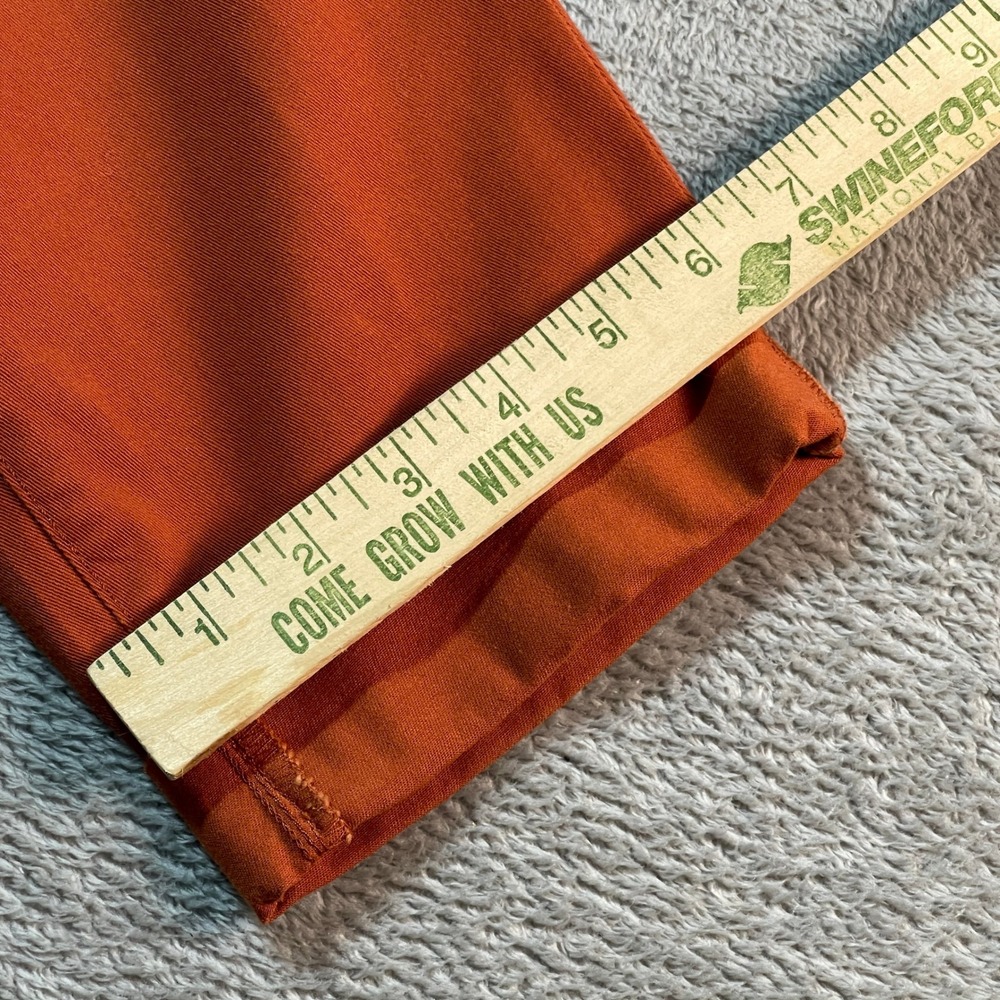 Banana Republic High Rise Cropped‎ Pants with Belt Orange Size 8 Women's Terra - Picture 9 of 16
